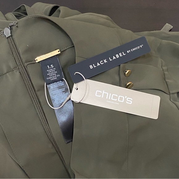 NWT$179 CHICO’s Black Label Midnight Moss Utility Jumpsuit Size 1.5 - Picture 13 of 16